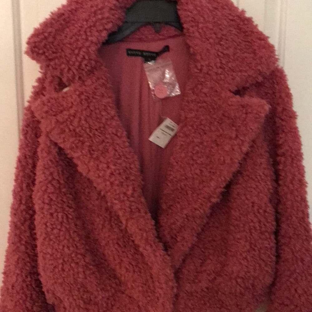 Hyfve Hyfve Hyfve Jacket Plum/ Pink  Faux Fur NWT Size  Large